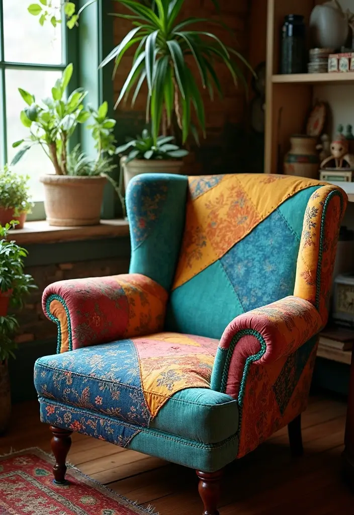 10 Eclectic Furniture Choices That Will Transform Your Boho She Shed into a Dreamy Retreat! - 6. An Upcycled Chair – Eco-Friendly and Stylish