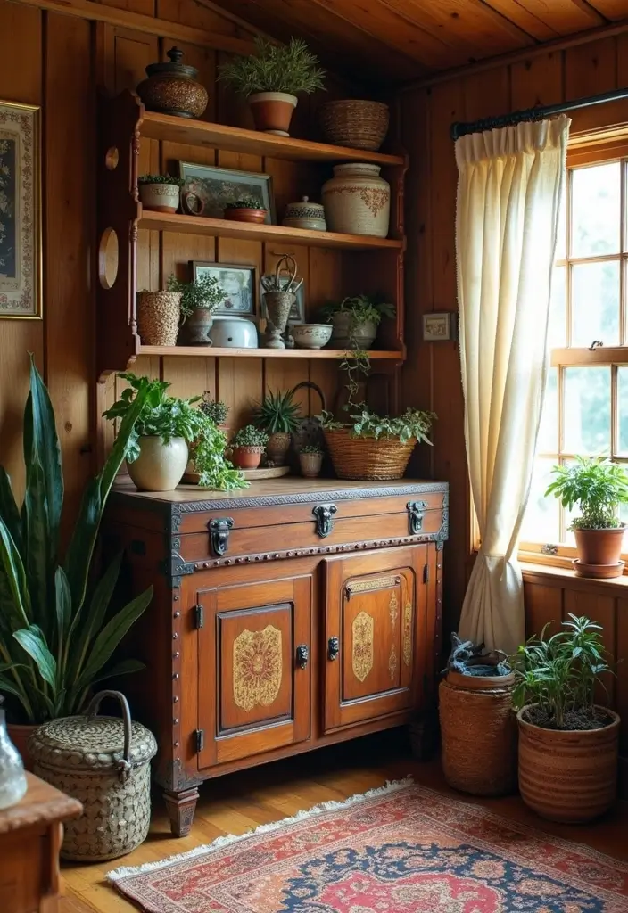 10 Genius She Shed Organization Tips That'll Transform Your Space into a Boho Paradise! - 1. Use Vintage Furniture for Stylish Storage