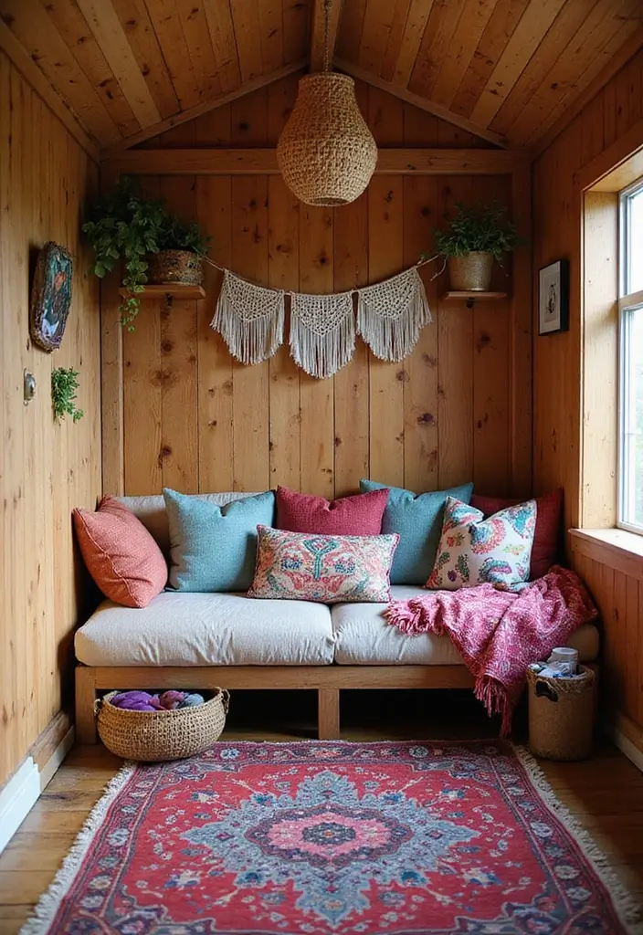10 Genius She Shed Organization Tips That'll Transform Your Space into a Boho Paradise! - 3. Create Cozy Nooks with Soft Textiles