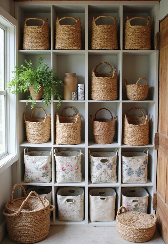 10 Genius She Shed Organization Tips That'll Transform Your Space into a Boho Paradise! - 5. Utilize Baskets and Bins