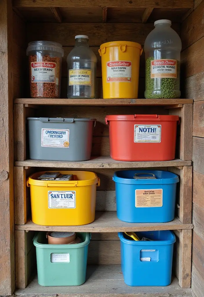10 Genius She Shed Organization Tips That'll Transform Your Space into a Boho Paradise! - 8. Organize with Colorful Labels