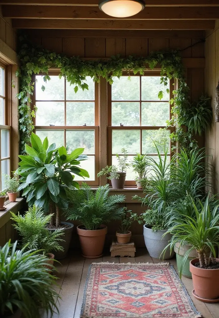 10 Stunning Boho She Shed Decor Ideas That Will Make You Want to Move In! - 3. Bring In the Greenery