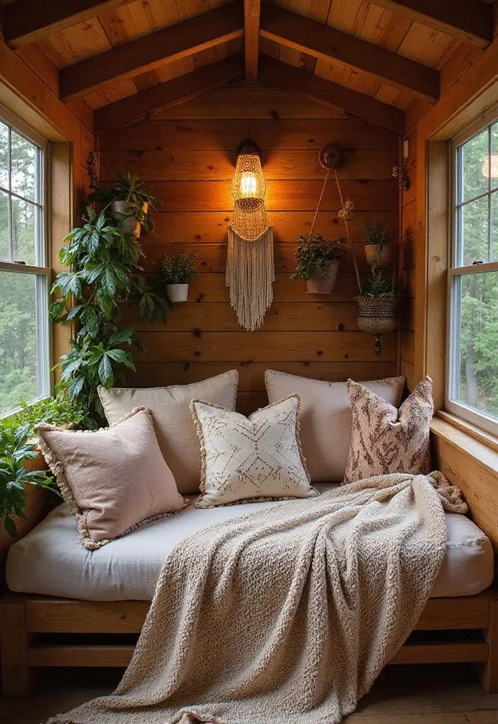 10 Stunning Boho She Shed Decor Ideas That Will Make You Want to Move In! - 4. Cozy Nooks for Relaxation