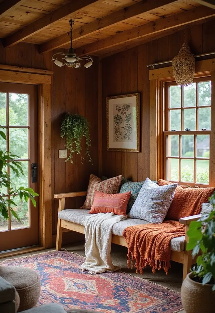 10 Stunning Boho She Shed Decor Ideas That Will Make You Want to Move In! - 8. Textured Throws and Pillows