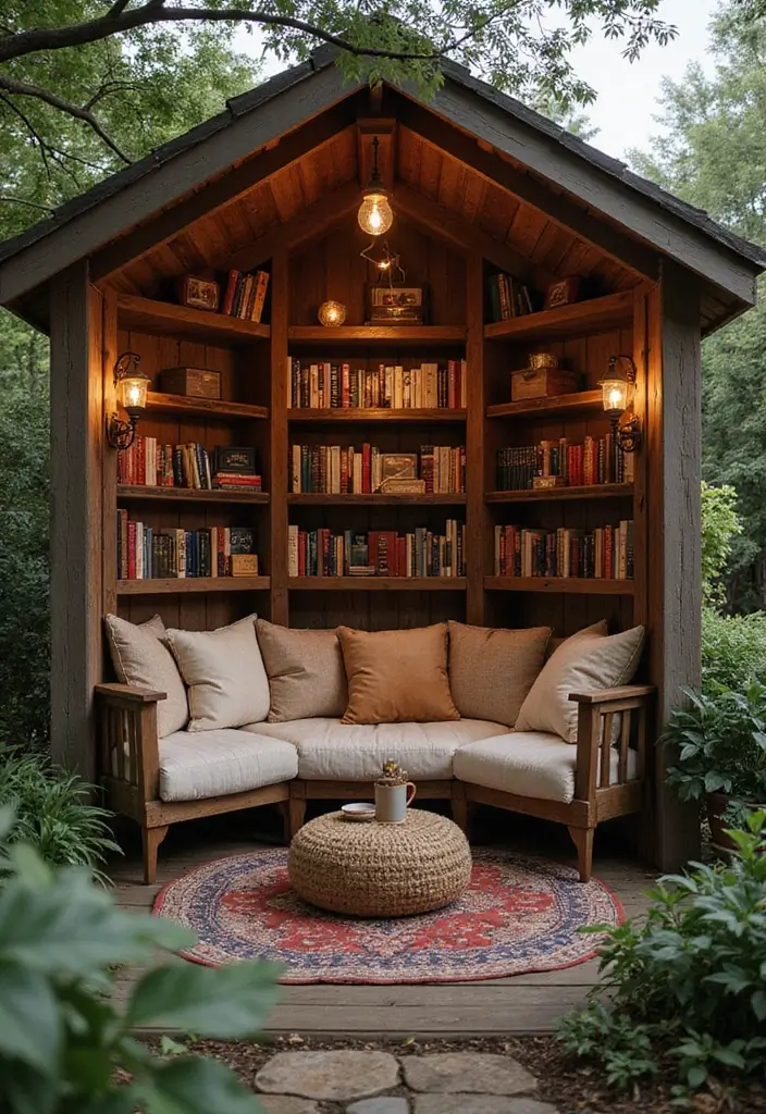 10 Stunning DIY Shed Transformations That Will Make You Want One Now! - 1. Cozy Reading Nook Retreat