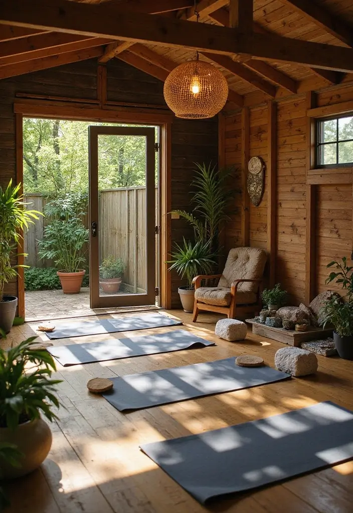 10 Stunning DIY Shed Transformations That Will Make You Want One Now! - 3. Outdoor Yoga Studio
