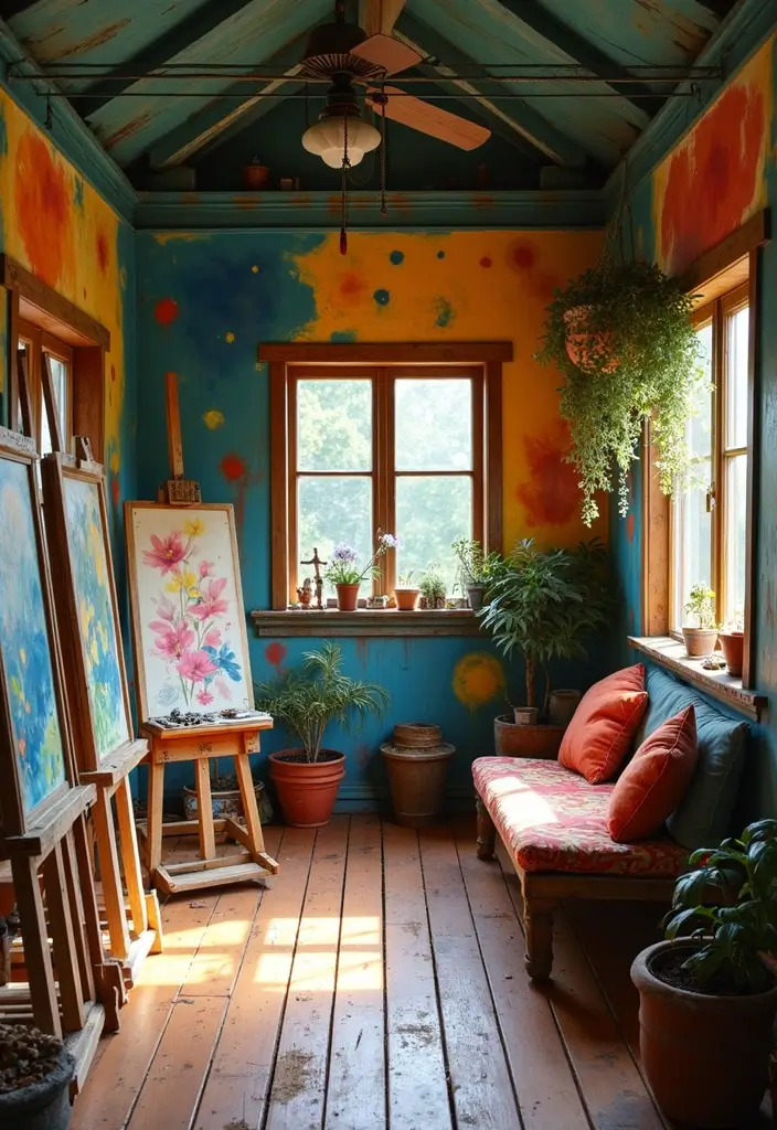 10 Stunning DIY Shed Transformations That Will Make You Want One Now! - 5. Artistic Studio Escape