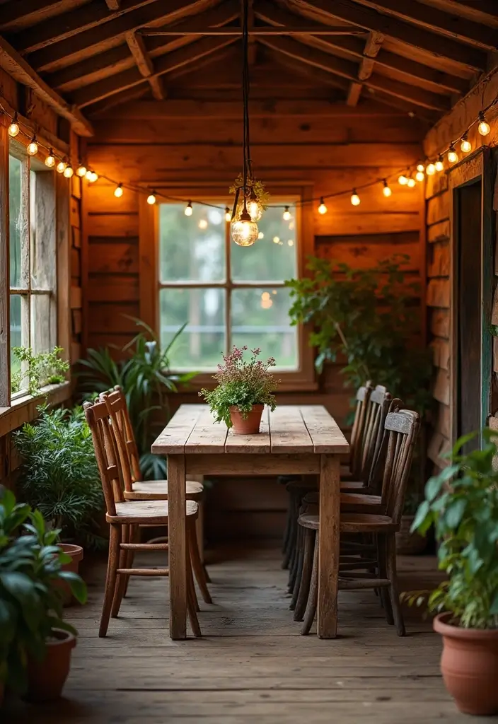 10 Stunning DIY Shed Transformations That Will Make You Want One Now! - 8. Rustic Dining Area