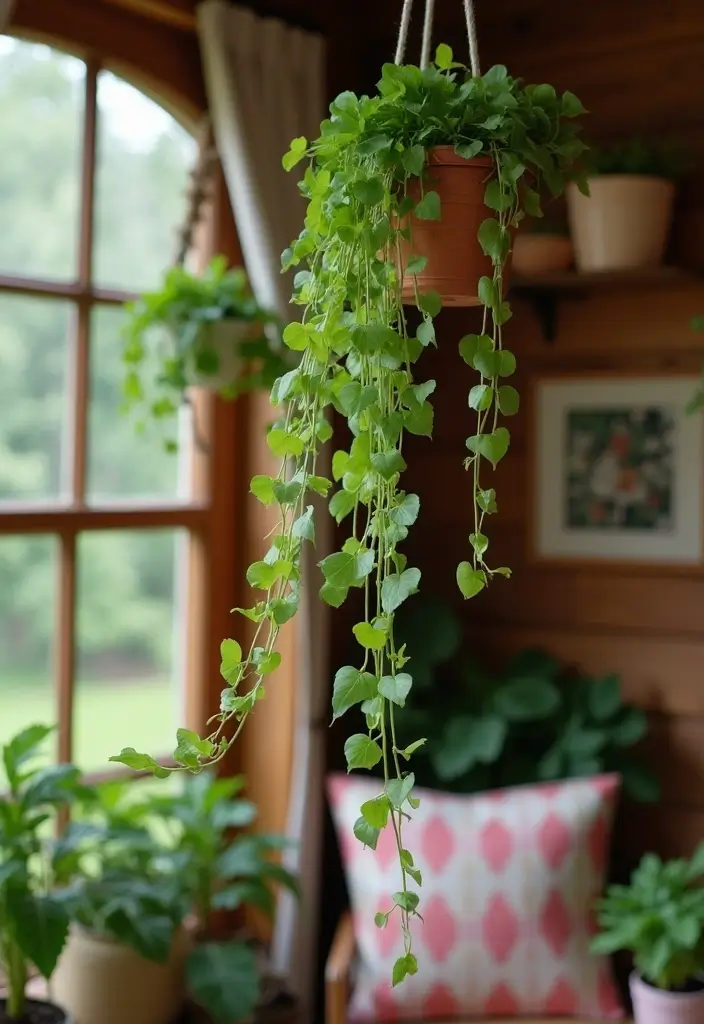 10 Stunning Plants for Your She Shed That Will Make It Feel Like a Boho Paradise! - 7. String of Hearts (Ceropegia woodii)