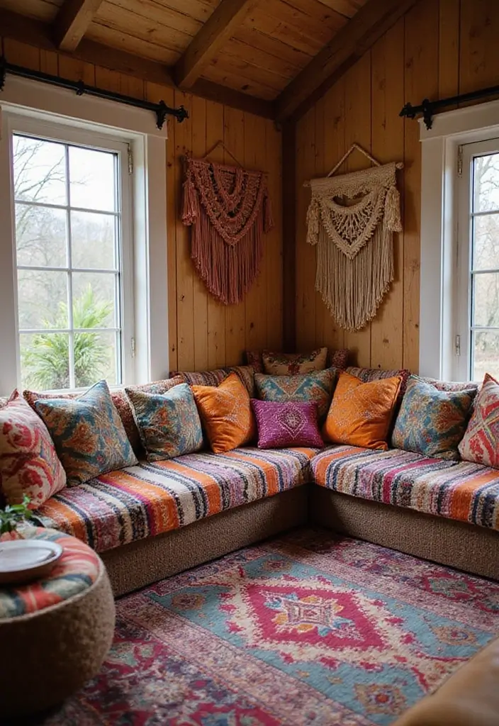 11 Cozy She Shed Ideas That'll Make You Want to Spend All Day Inside! - 1. Bohemian Textiles Galore