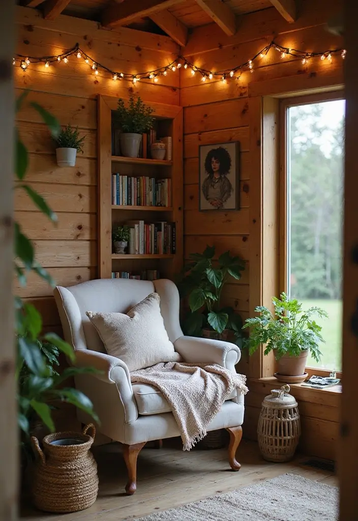 11 Cozy She Shed Ideas That'll Make You Want to Spend All Day Inside! - 5. Cozy Reading Nook