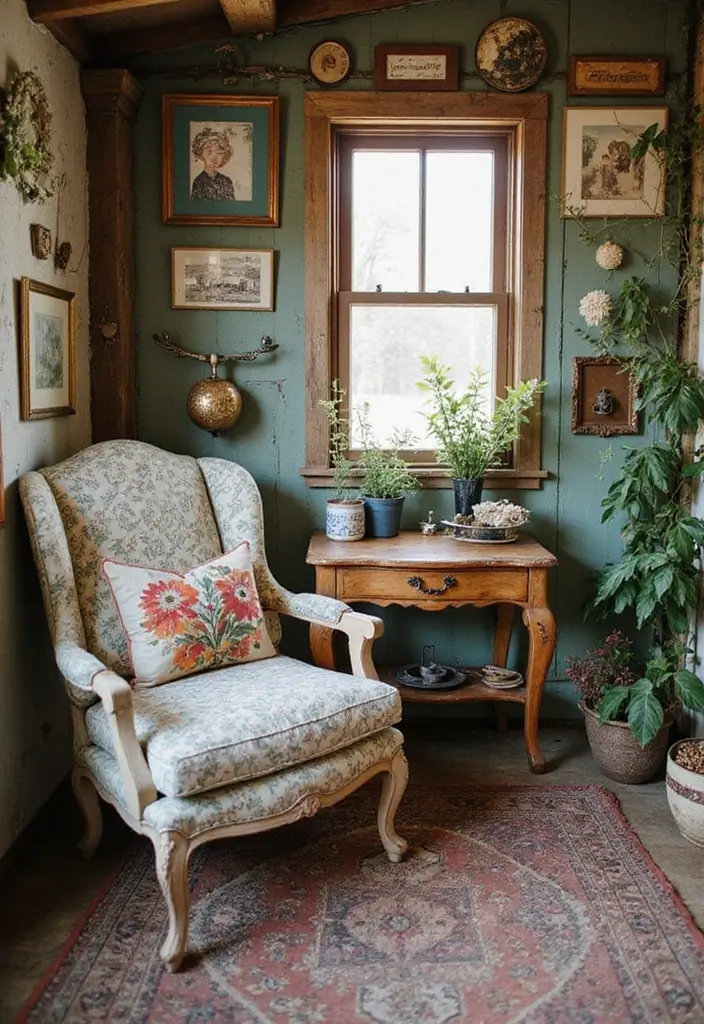 12 Bohemian She Shed Decor Ideas That'll Make You Swoon! - 6. Vintage Furniture Finds