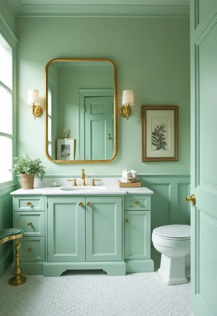 13 Rococo Color Schemes That Will Revitalize Your Space (You Won't Believe #7!) - 3. Seafoam Green and Gold