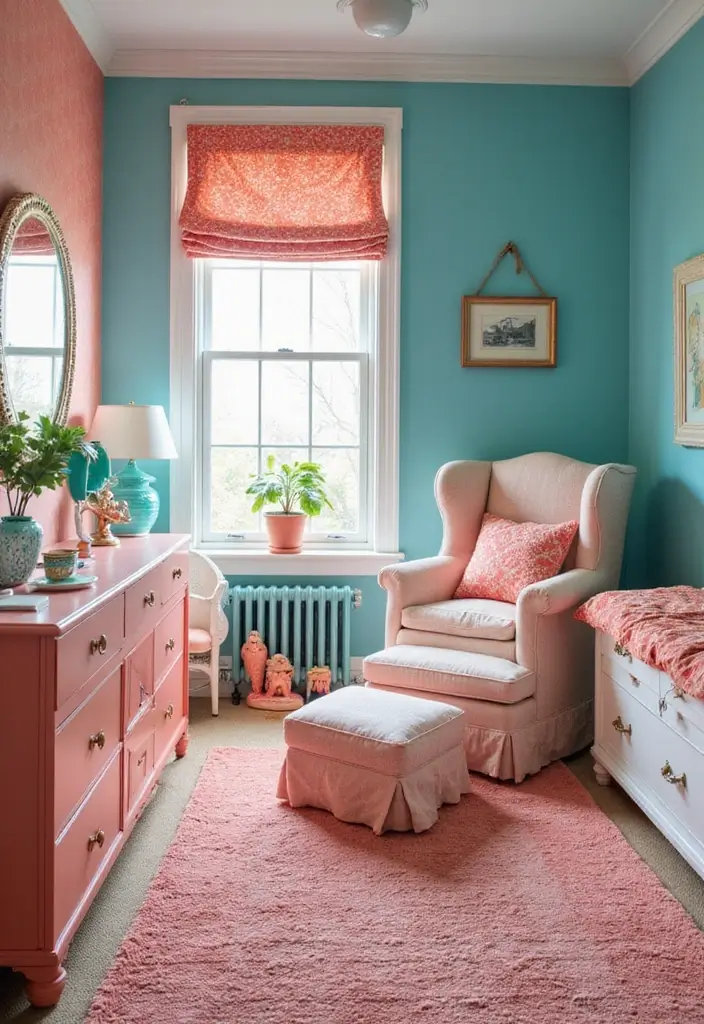 13 Rococo Color Schemes That Will Revitalize Your Space (You Won't Believe #7!) - 4. Coral and Turquoise
