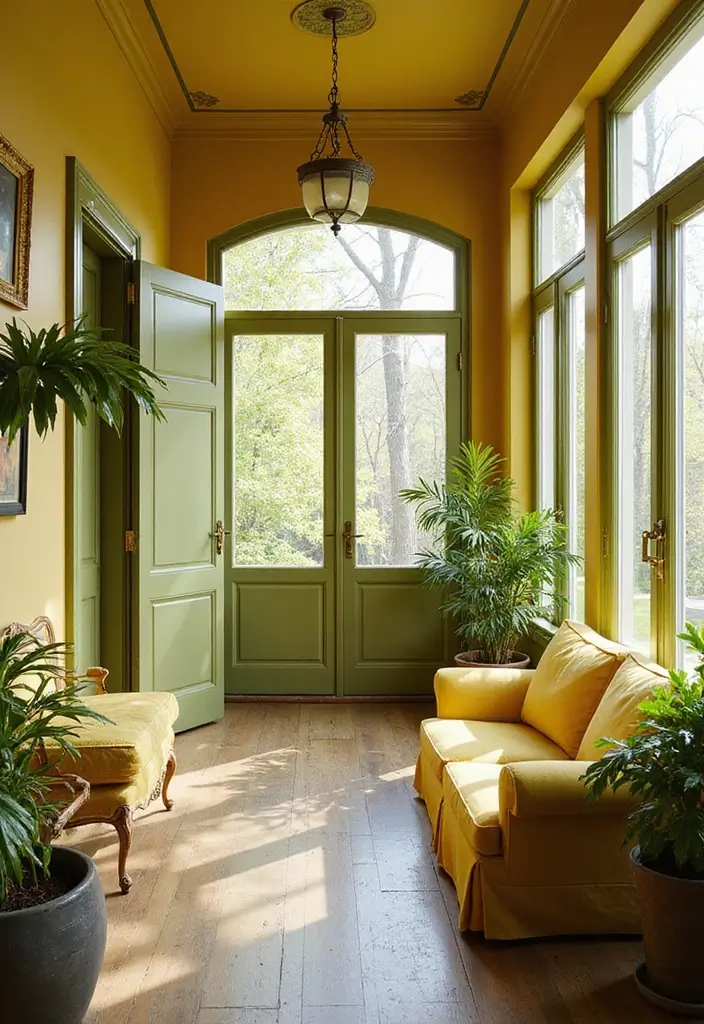 13 Rococo Color Schemes That Will Revitalize Your Space (You Won't Believe #7!) - 8. Golden Yellow and Olive Green