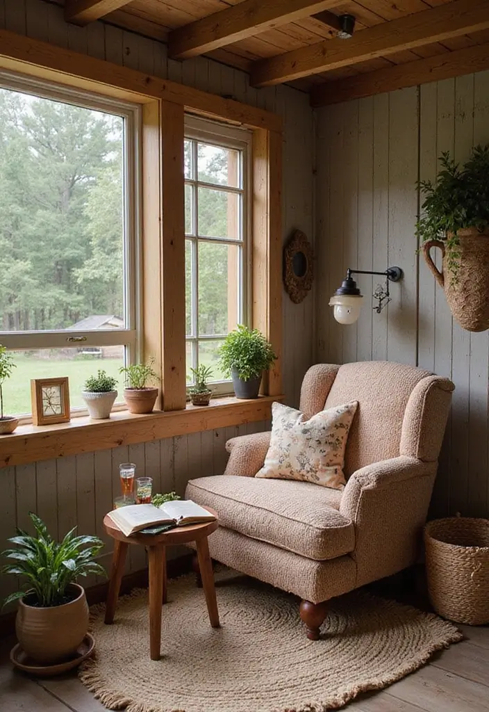 15 Boho She Shed Decor Ideas That Will Transform Your Outdoor Workspace Into a Dreamy Retreat! - 7. Cozy Nook for Relaxation