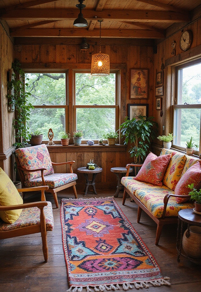 15 Boho She Shed Decor Ideas That Will Transform Your Outdoor Workspace Into a Dreamy Retreat! - 8. Colorful Accents
