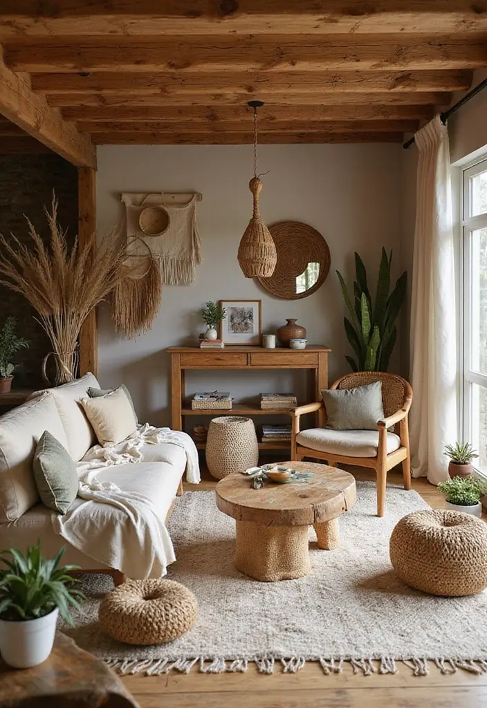 15 Boho She Shed Decor Ideas That Will Transform Your Outdoor Workspace Into a Dreamy Retreat! - 9. Natural Materials