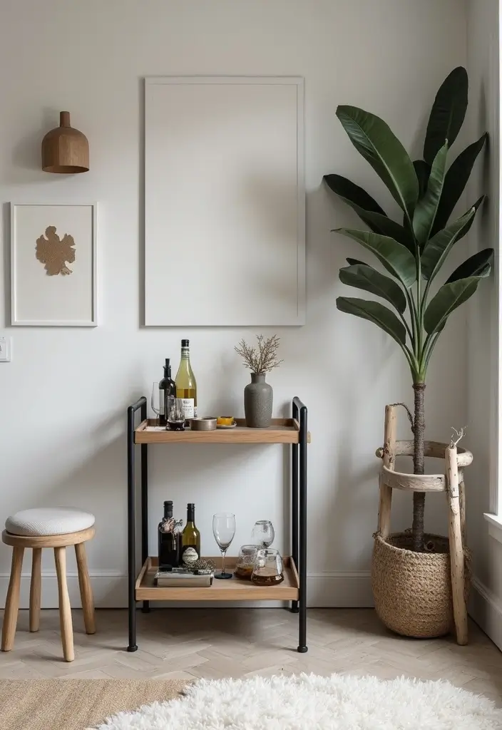 15 Stunning Small Home Saloon Designs That'll Make You Want to Mix a Cocktail ASAP! - 2. Chic Minimalism for a Modern Vibe