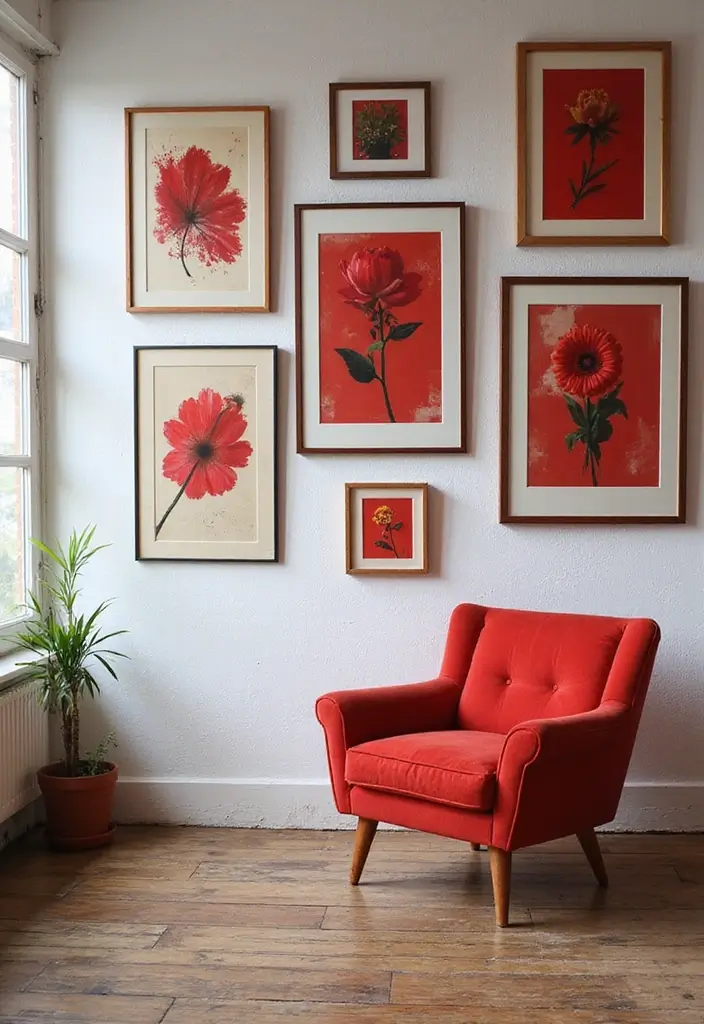 15 Stunning Ways to Incorporate Red Accents in Your Home Decor (You Won't Believe #10!) - 5. Artistic Red Decor