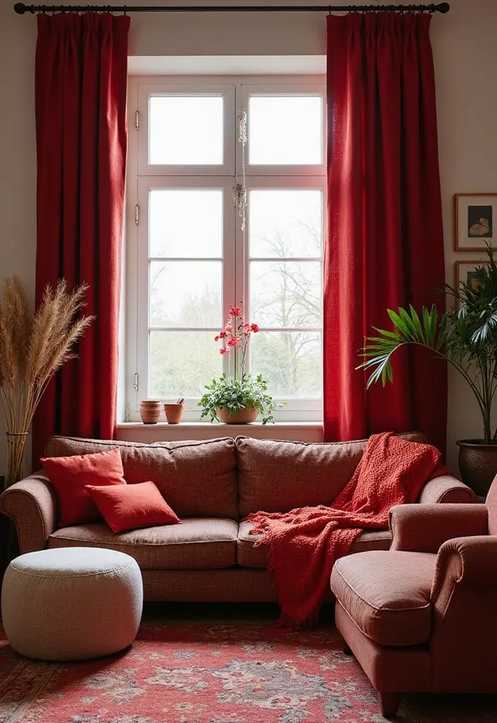 15 Stunning Ways to Incorporate Red Accents in Your Home Decor (You Won't Believe #10!) - 6. Cozy Red Textiles