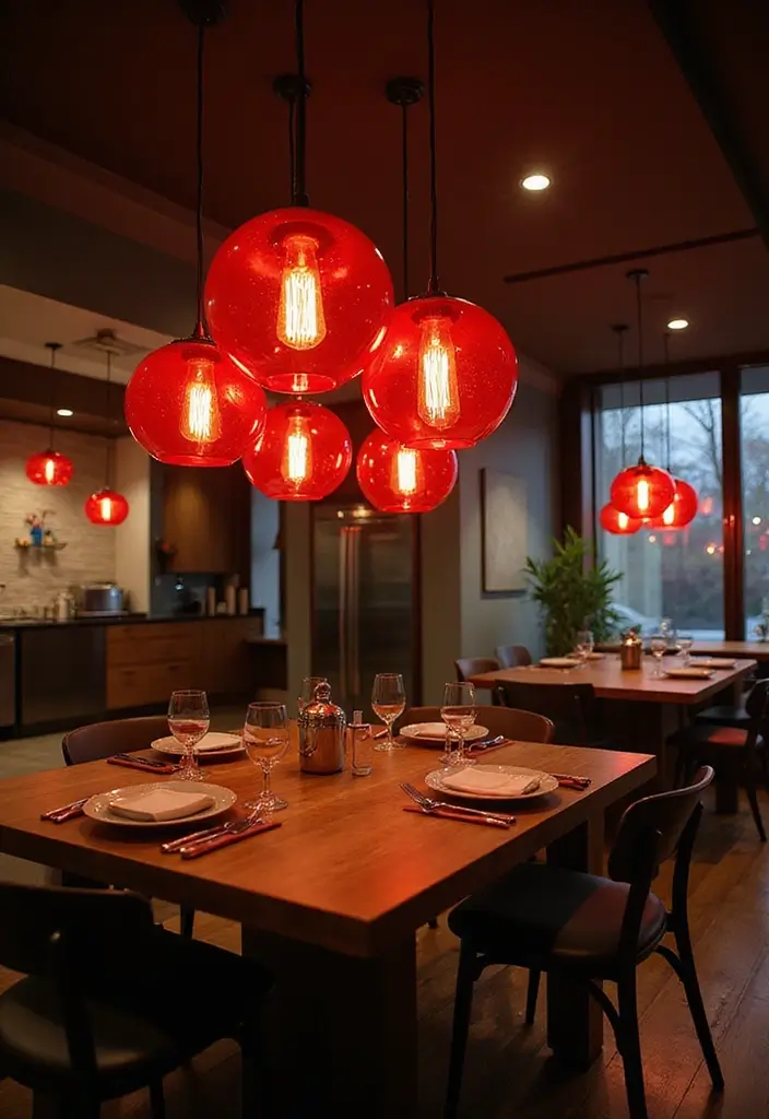 15 Stunning Ways to Incorporate Red Accents in Your Home Decor (You Won't Believe #10!) - 7. Red Lighting Fixtures