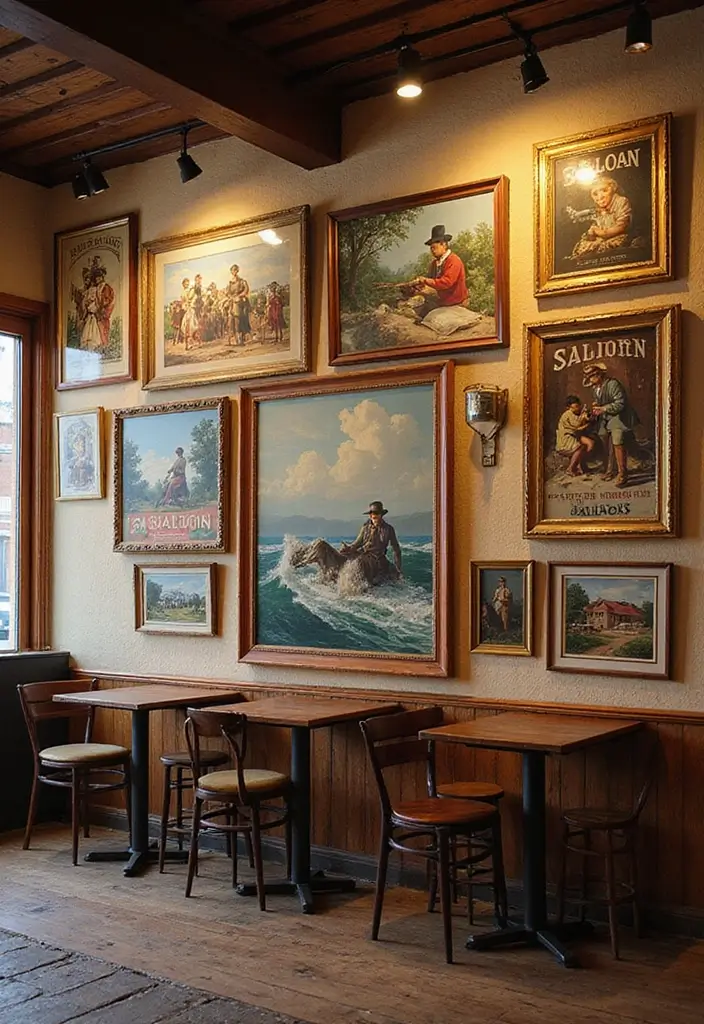 16 Unique Saloon Accessories That Will Make Your Home Feel Like a Five-Star Bar (Check Out #4!) - 3. Eye-Catching Wall Art