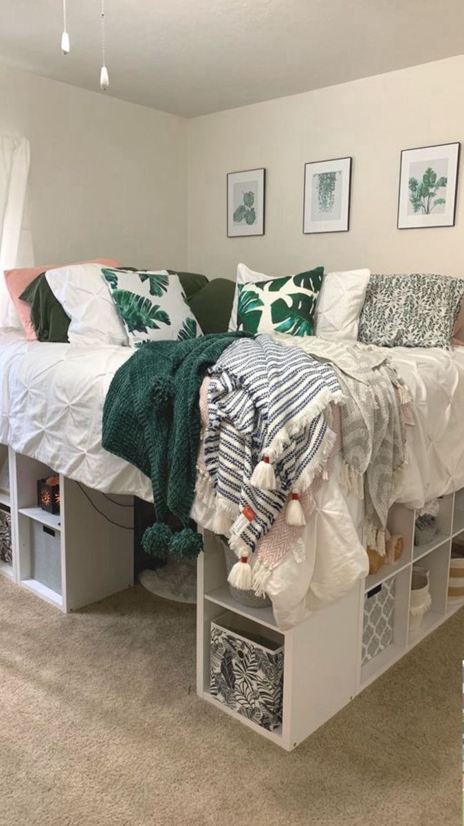 20 Brilliant Tiny Dorm Hacks That Make Small Spaces Feel Massive (You Won't Believe #10!) - 10. Utilize Vertical Space with Shelving