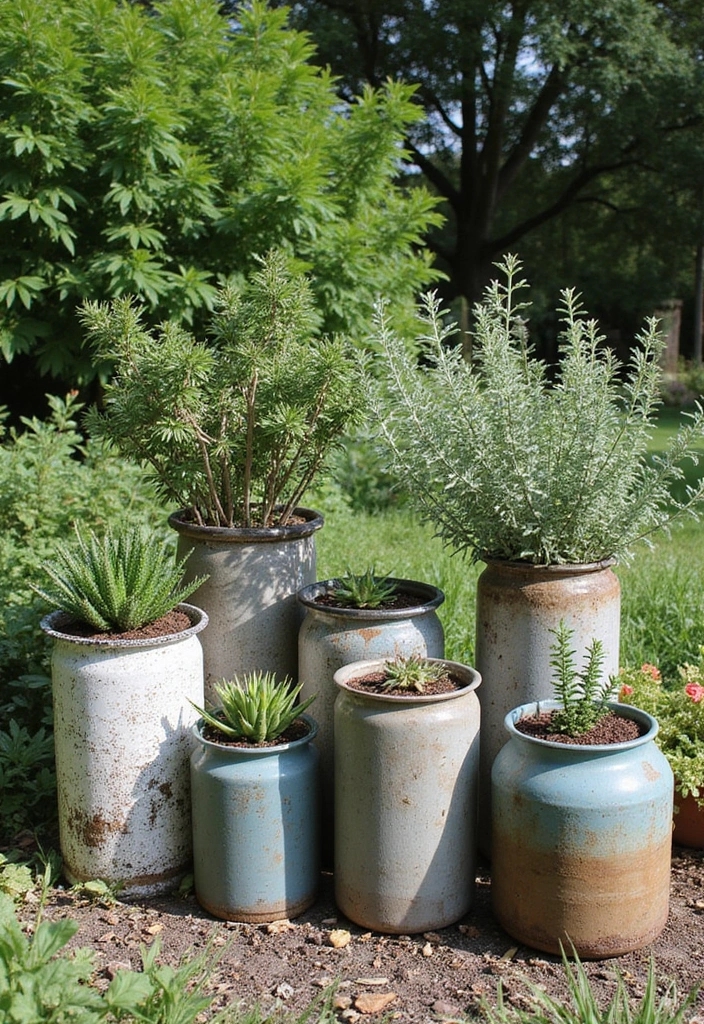 21 DIY Hippie Garden Projects That Will Transform Your Outdoor Space into a Boho Paradise! - 13. Recycled Container Garden