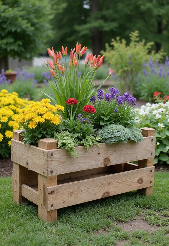 21 DIY Hippie Garden Projects That Will Transform Your Outdoor Space into a Boho Paradise! - 3. Upcycled Pallet Planters