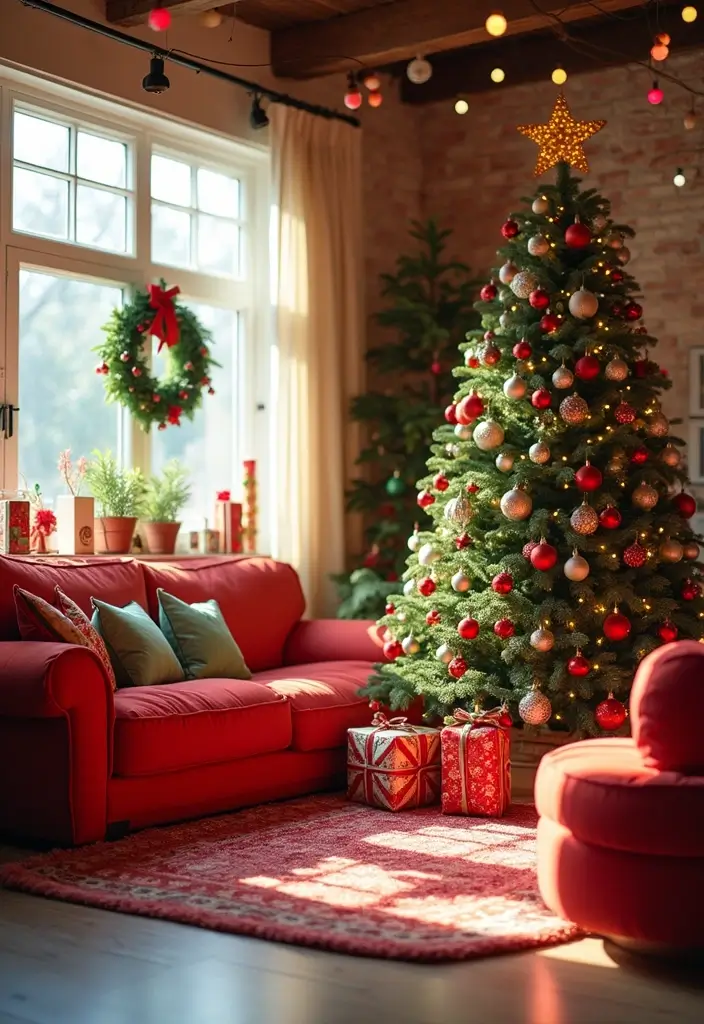 14 Cozy White Christmas Home Tours That’ll Fill Your Heart with Joy! - 12. Brightly Colored Accents