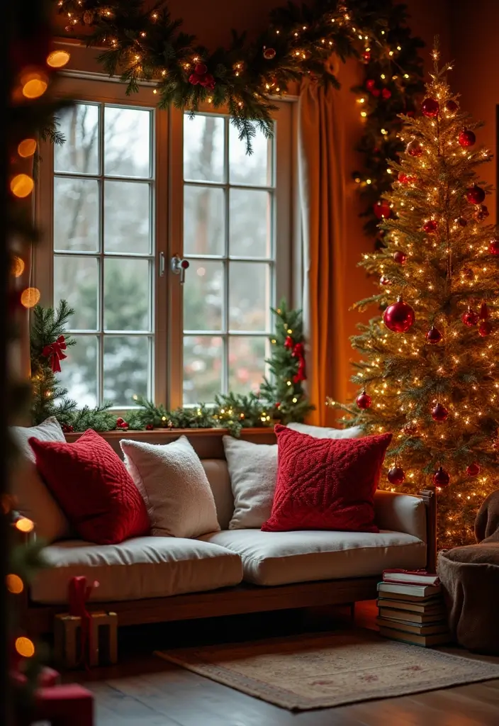 14 Cozy White Christmas Home Tours That’ll Fill Your Heart with Joy! - 13. Cozy Reading Nook