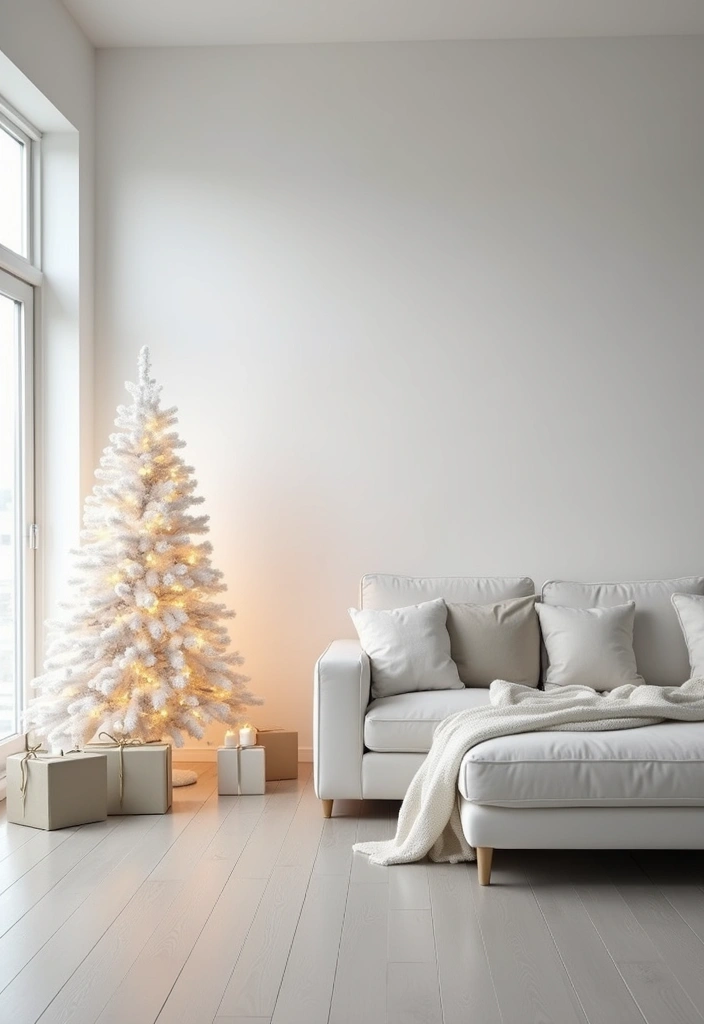 14 Cozy White Christmas Home Tours That’ll Fill Your Heart with Joy! - 4. Minimalist White Escape