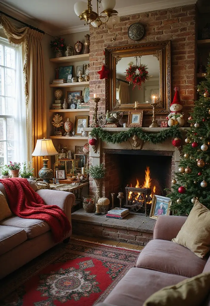 14 Cozy White Christmas Home Tours That’ll Fill Your Heart with Joy! - 8. Eclectic Christmas Blend