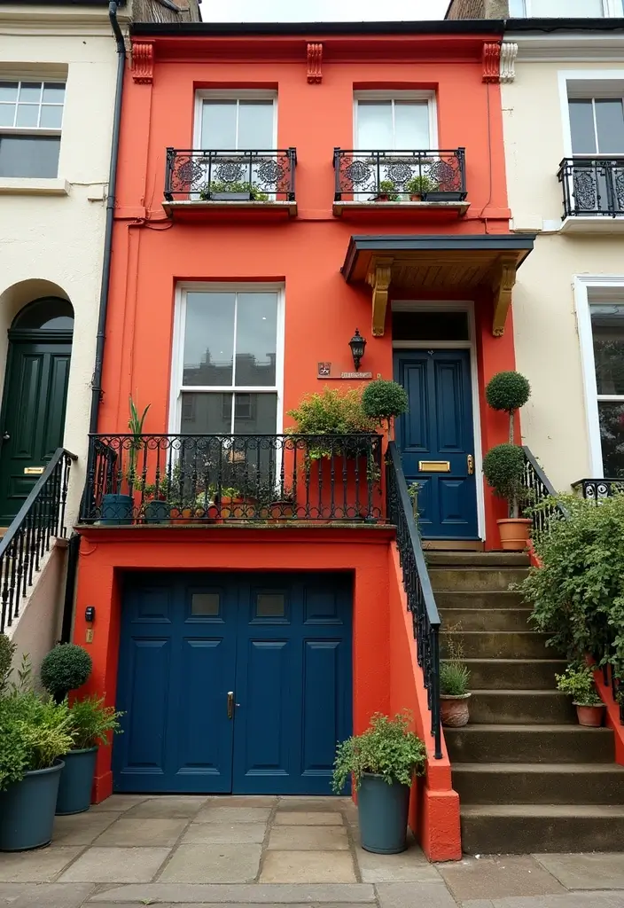 17 Stunning British Colonial Style Homes That Will Make You Want to Move to England! - 6. The Vibrant Townhouse
