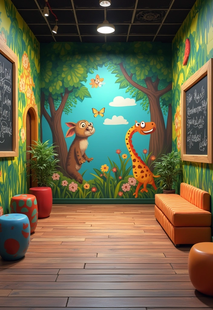 17 Ingenious Underground Kids Play Room Ideas for Small Spaces (You Won't Believe #4!) - 4. Artistic Wall Murals