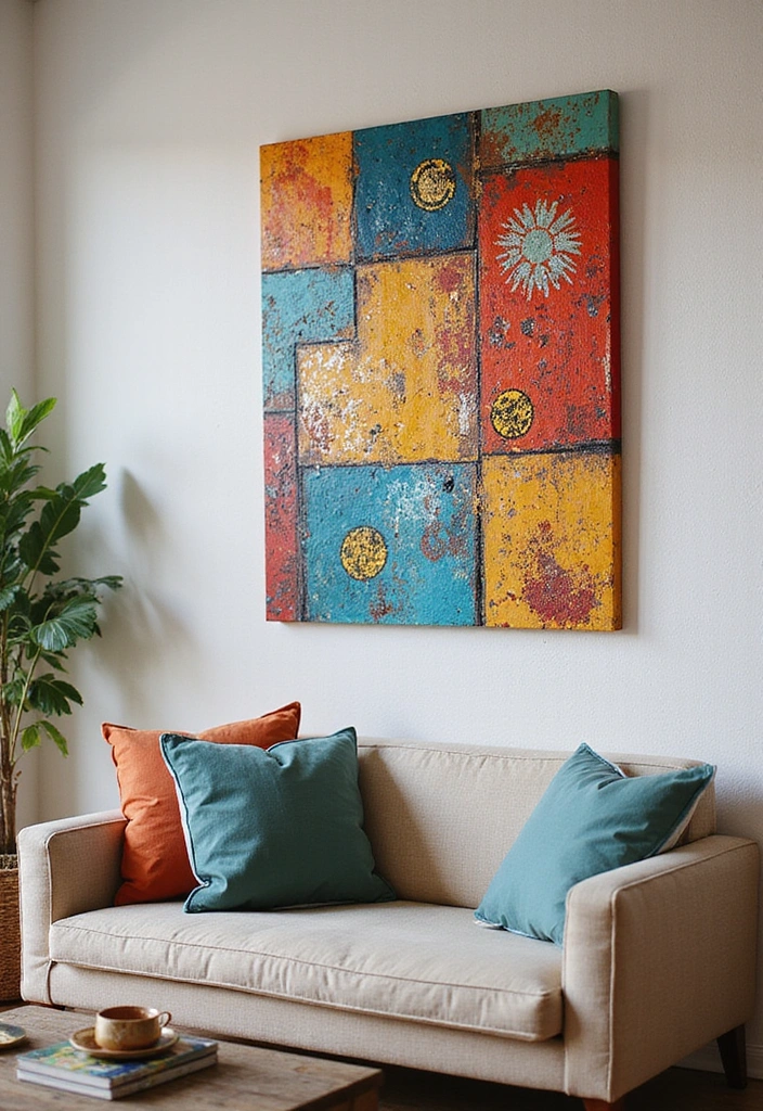 30 DIY Home Decor Projects That Are So Easy You'll Think They Were Store-Bought! - 7. Stenciled Canvas Art