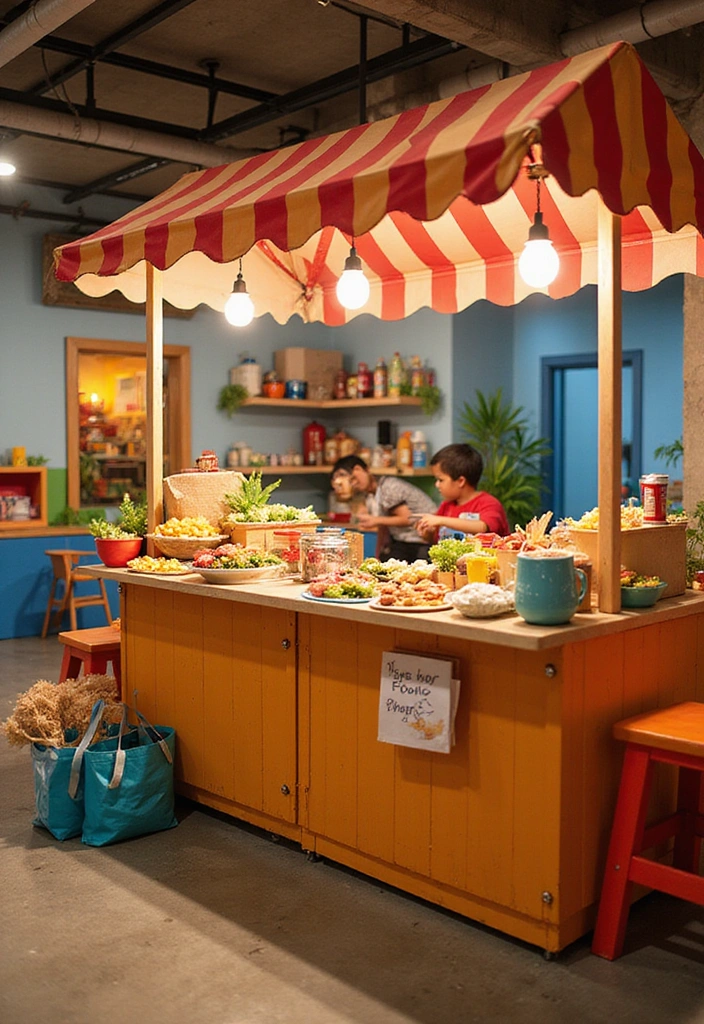 17 Ingenious Underground Kids Play Room Ideas for Small Spaces (You Won't Believe #4!) - 3. Miniature Marketplace