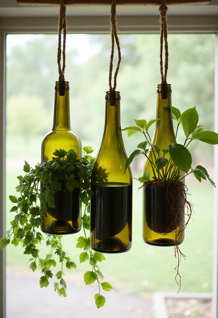 25 DIY Home Decor Projects That Are So Simple You’ll Think ‘Why Didn’t I Do This Sooner?!’ - 23. DIY Wine Bottle Planters