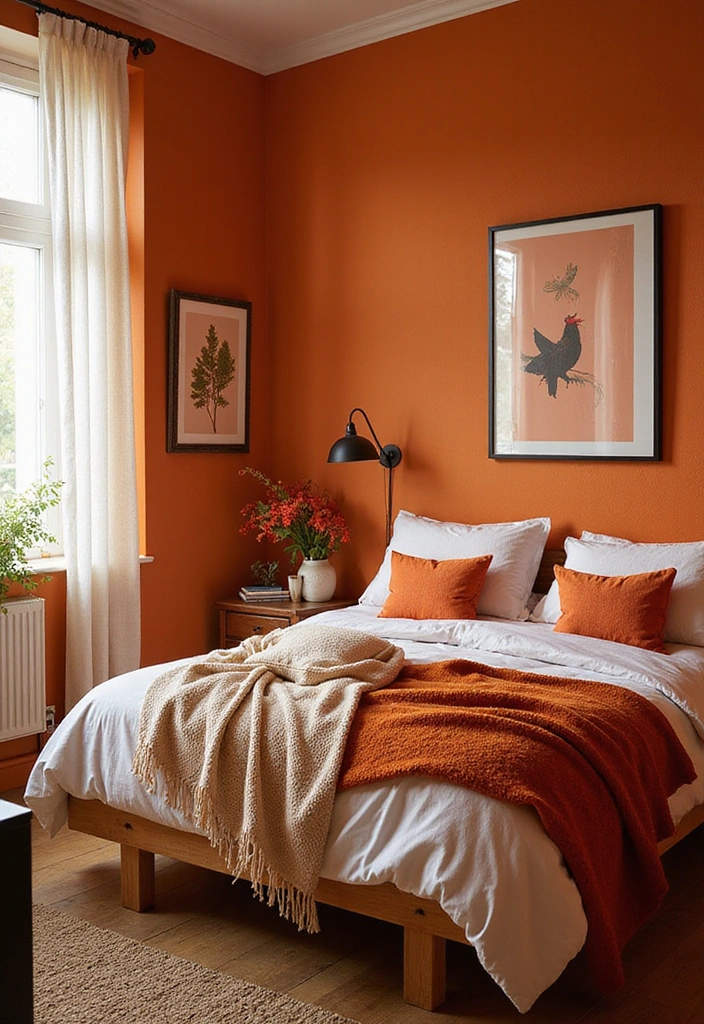 21 Cozy Small Bedroom Decor Hacks That'll Make You Feel Right at Home (Don't Miss #12!) - 15. Choose Warm-Hued Decor