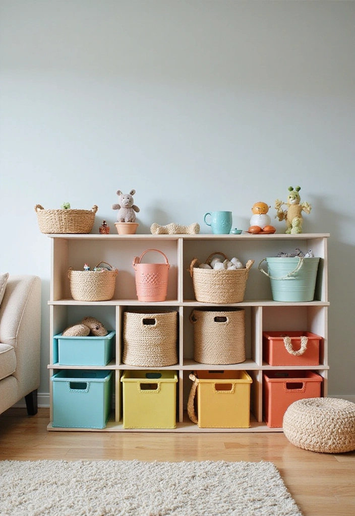 25 Magical Kids Room Decor Ideas That'll Make Bedtime a Dream Come True! - 7. Colorful Storage Solutions