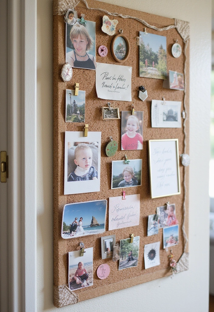 25 Fun and Budget-Friendly Small House DIY Projects You Can Start Today! - 12. Craft a Memory Board