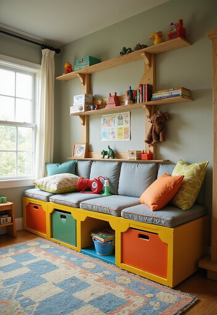 17 Ingenious Underground Kids Play Room Ideas for Small Spaces (You Won't Believe #4!) - 2. Under-Seat Storage