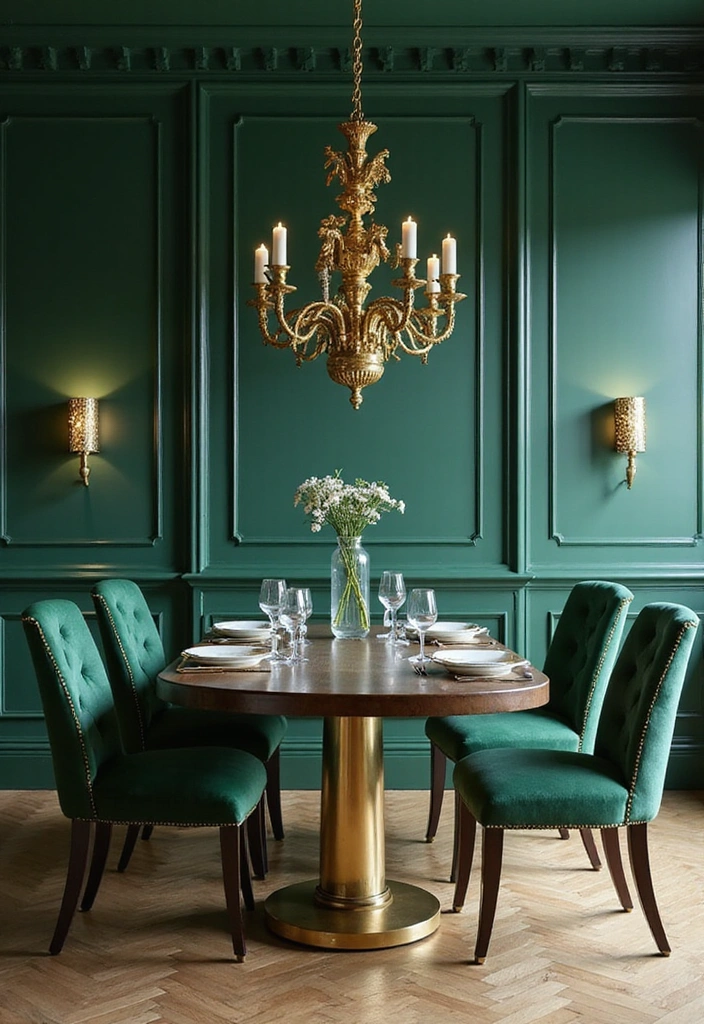 16 Bold Color Combos That'll Make Your Neighbors Jealous (Warning: #8 Is Not for the Faint-Hearted!) - 12. Gold & Emerald Green