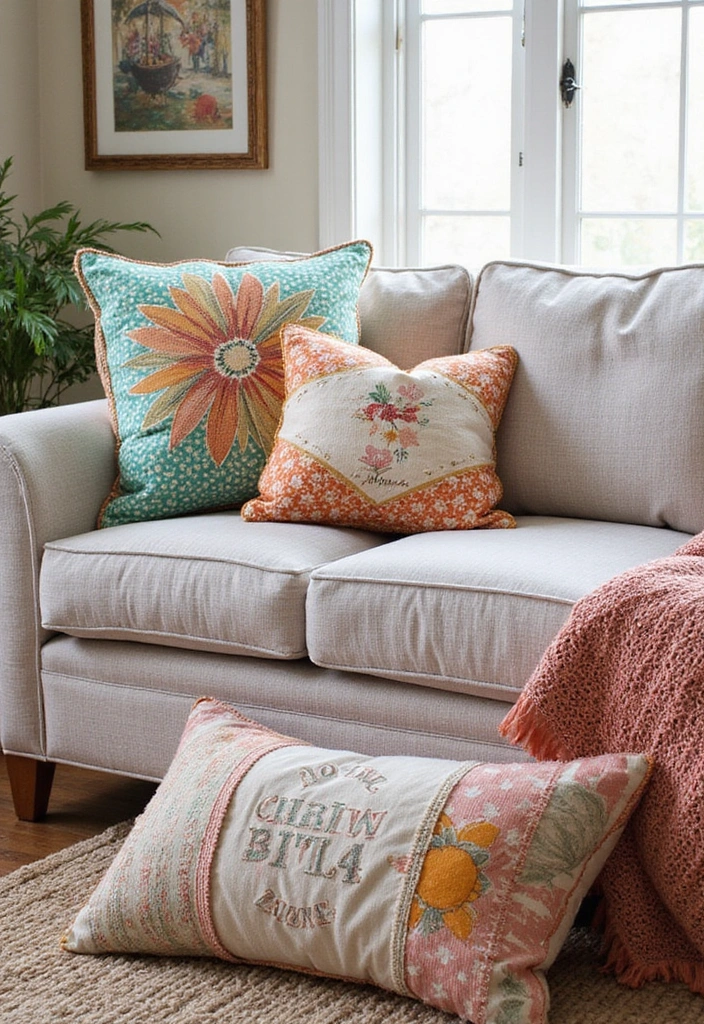 25 Fun and Budget-Friendly Small House DIY Projects You Can Start Today! - 21. Personalize Throw Pillows
