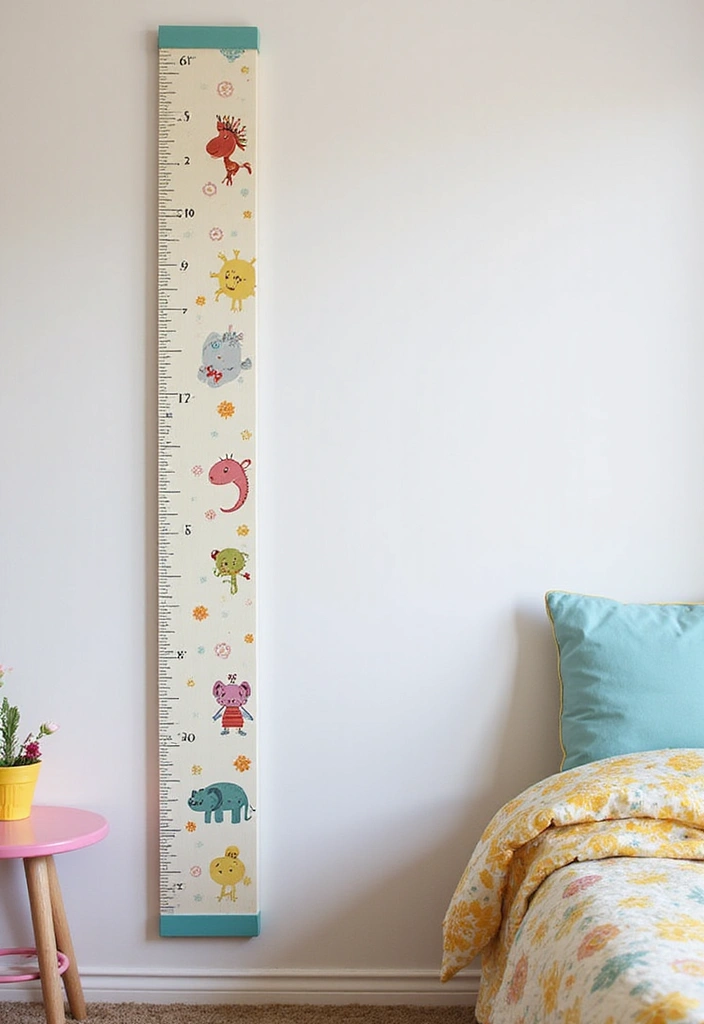 25 Magical Kids Room Decor Ideas That'll Make Bedtime a Dream Come True! - 23. Inspiring Growth Charts