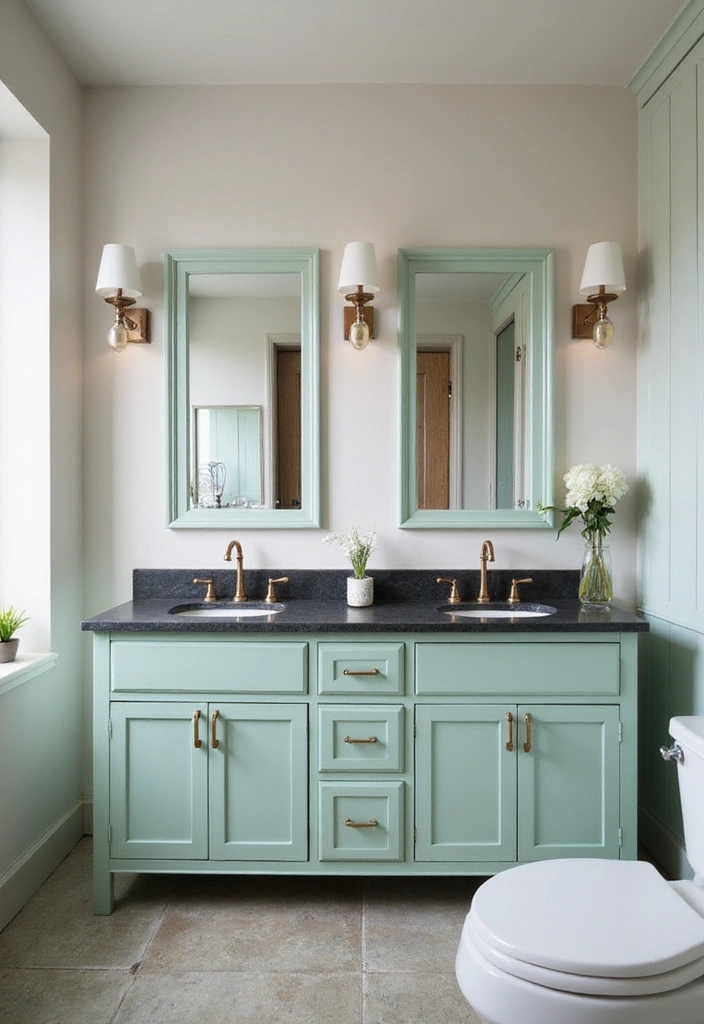 16 Bold Color Combos That'll Make Your Neighbors Jealous (Warning: #8 Is Not for the Faint-Hearted!) - 7. Mint Green & Charcoal
