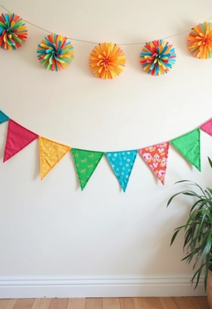 25 DIY Home Decor Projects That Are So Simple You’ll Think ‘Why Didn’t I Do This Sooner?!’ - 19. DIY Fabric Banners