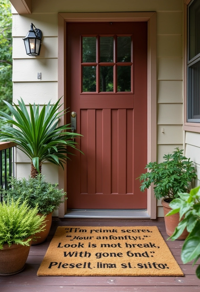 25 Fun and Budget-Friendly Small House DIY Projects You Can Start Today! - 9. Create a Customized Welcome Mat