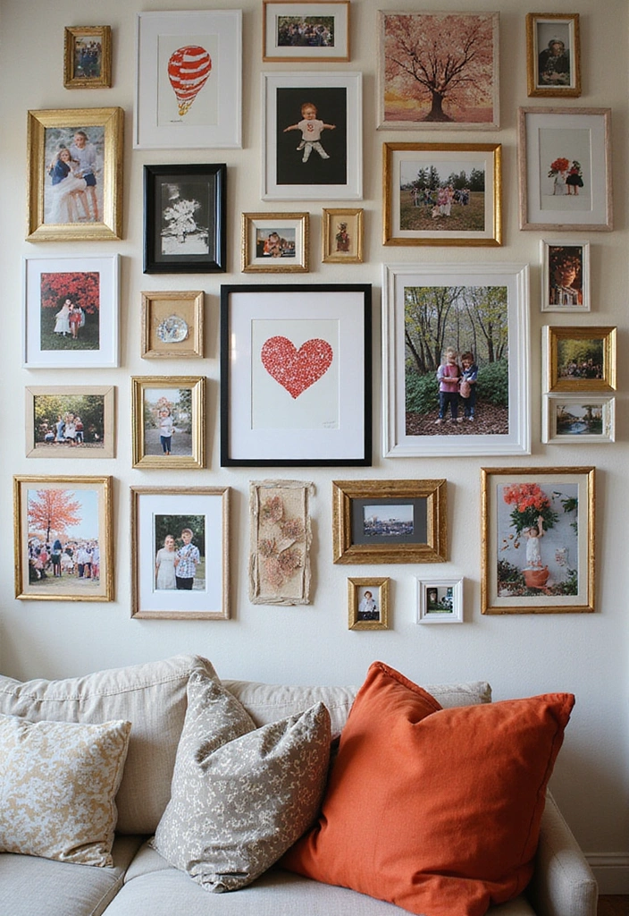 25 DIY Home Decor Projects That Are So Simple You’ll Think ‘Why Didn’t I Do This Sooner?!’ - 2. Photo Collage Wall